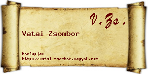 Vatai Zsombor névjegykártya